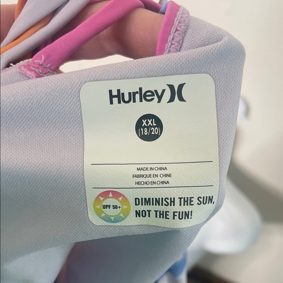 Hurley Colorful Striped Kids Bikini Top - Picture 2 of 5